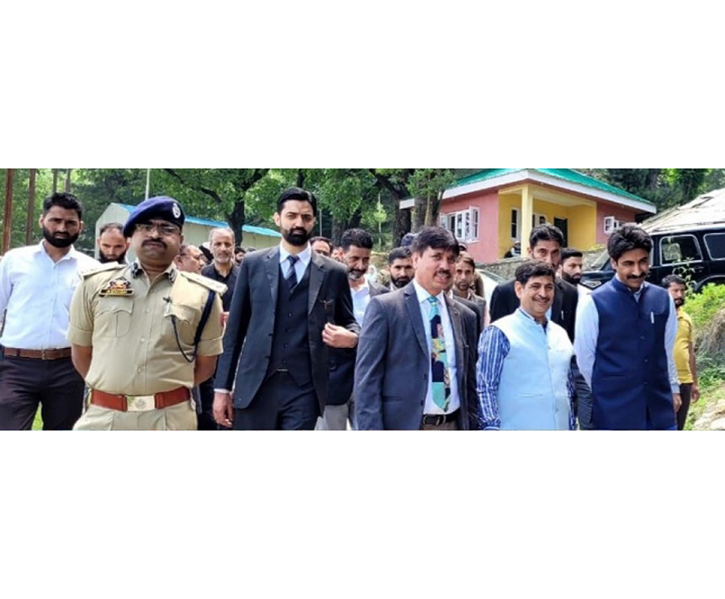 Justice Vinod Chatterji Koul during visit to Sarnal Anantnag on Saturday. Justice Vinod Chatterji Koul during visit to Sarnal Anantnag on Saturday.