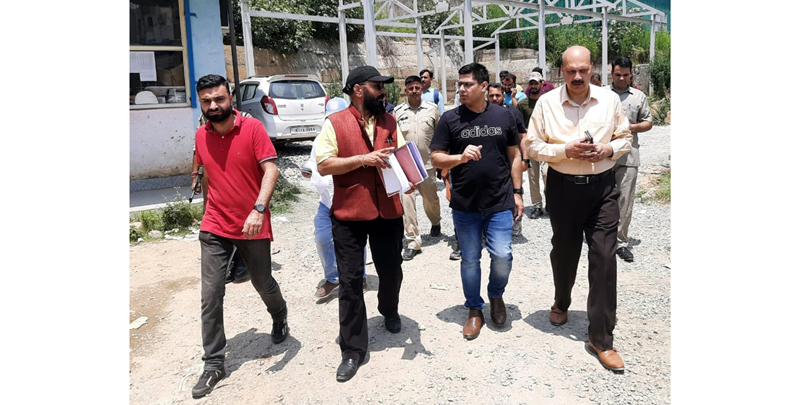 DC Rajouri Vikas Kundal during an inspection of new building at District Hospital Kheora. DC Rajouri Vikas Kundal during an inspection of new building at District Hospital Kheora.
