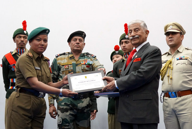 LG Ladakh felicitating NCC cadets during his visit to Kharu. LG Ladakh felicitating NCC cadets during his visit to Kharu.