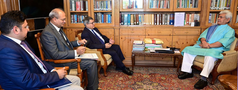 Lt Governor interacting with Suman Bery, Vice Chairman, NITI Aayog on Wednesday. Lt Governor interacting with Suman Bery, Vice Chairman, NITI Aayog on Wednesday.