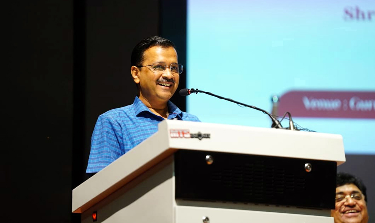Delhi Chief Minister Arvind Kejriwal addressing at the inauguration of the new campus of the Guru Gobind Singh Indraprastha University (GGSIPU), in New Delhi on Thursday. (UNI) Delhi Chief Minister Arvind Kejriwal addressing at the inauguration of the new campus of the Guru Gobind Singh Indraprastha University (GGSIPU), in New Delhi on Thursday. (UNI)