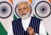 Prime Minister Narendra Modi addresses at G20 Agriculture Ministers’ Meet via video message, in New Delhi on Friday. (UNI)
