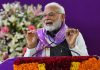 Prime Minister Narendra Modi addresses the valedictory ceremony of the centenary celebrations of Delhi University, in New Delhi on Friday. (UNI)
