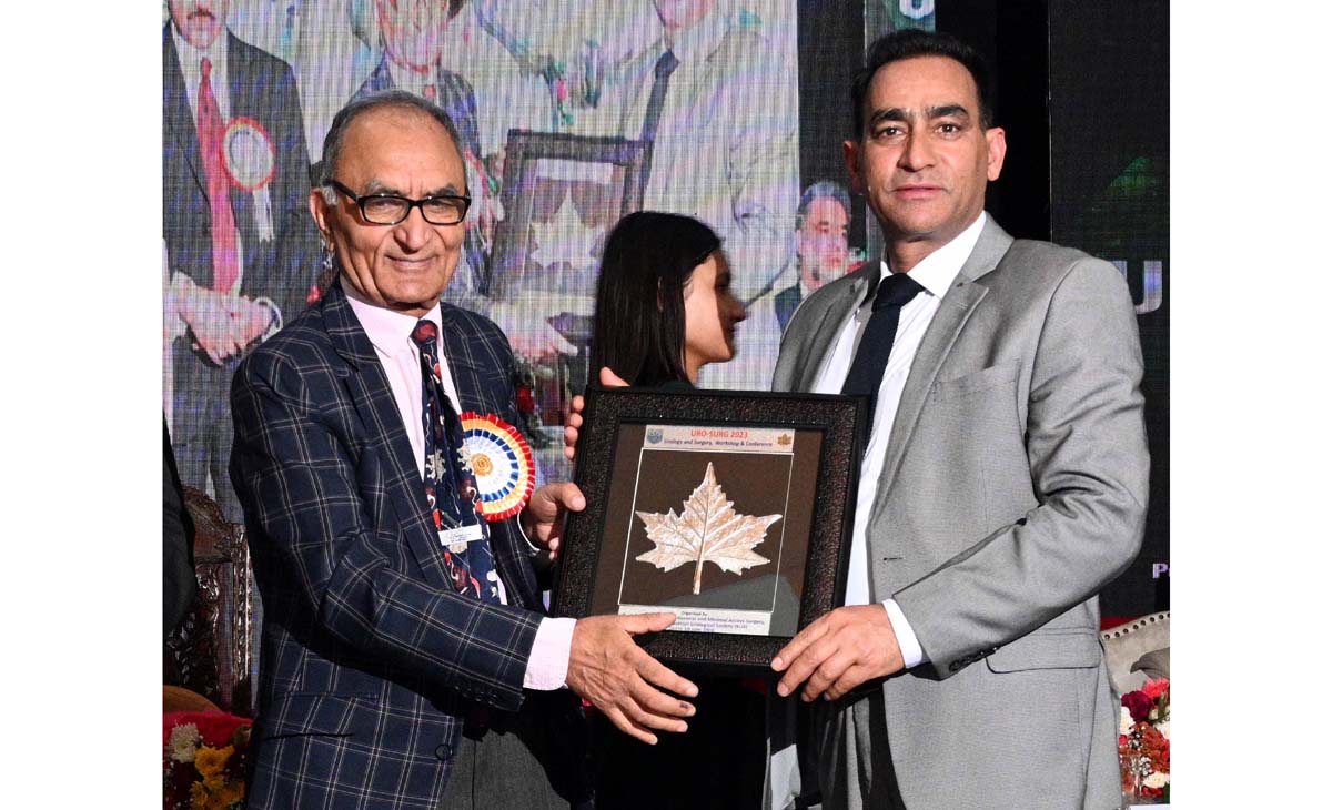 HoD Surgery Dr M R Attri being honoured at the International Conference on Saturday. HoD Surgery Dr M R Attri being honoured at the International Conference on Saturday.