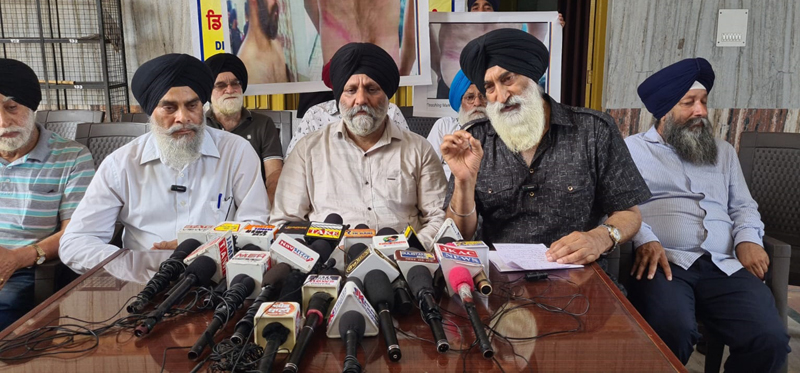 DGPC president and others addressing a press conference in Jammu. DGPC president and others addressing a press conference in Jammu.