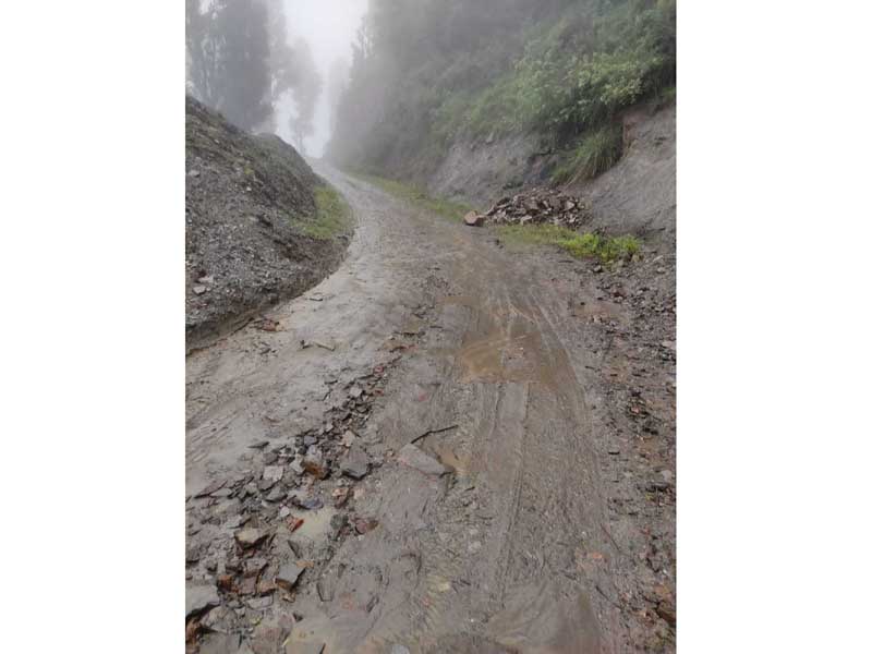 A view of dilapidated Sunarthawa-Chiralla Road in Doda. —Excelsior/Rafi Choudhary A view of dilapidated Sunarthawa-Chiralla Road in Doda. —Excelsior/Rafi Choudhary