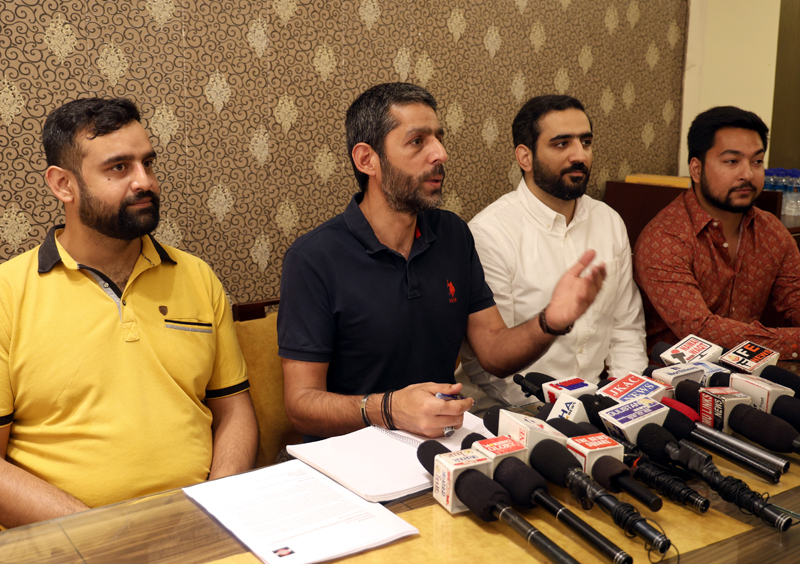 Members of J&K Motorsports Federation addressing a press conference at Jammu on Thursday. -Excelsior/Rakesh Members of J&K Motorsports Federation addressing a press conference at Jammu on Thursday. -Excelsior/Rakesh