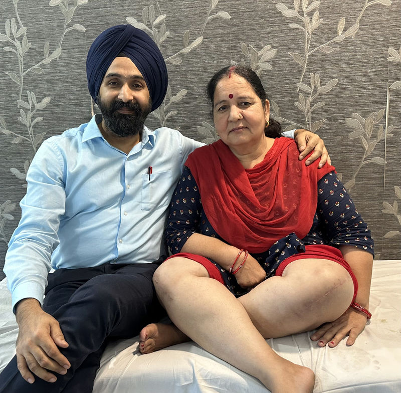 Dr Ranjit Singh posing with a patient from Sunderbani on whom he performed successful knee replacement surgery. Dr Ranjit Singh posing with a patient from Sunderbani on whom he performed successful knee replacement surgery.