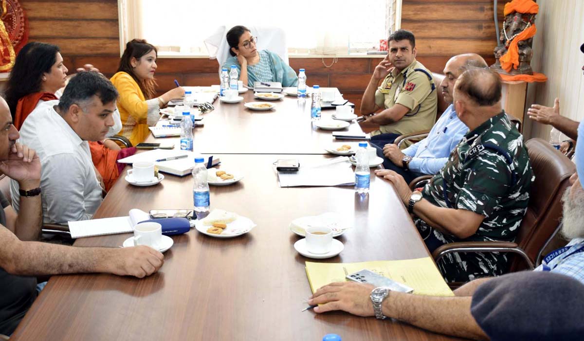 DC Jammu chairing a meeting. DC Jammu chairing a meeting.