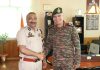 GOC 15 Corps Rajiv Gahai Calls On DGP Dilbag Singh