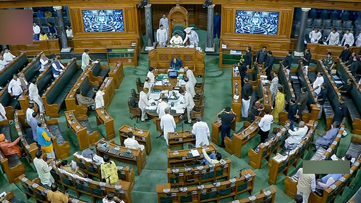 4 J&K bills listed for pass motion not taken up in LS due to din 4 J&K bills listed for pass motion not taken up in LS due to din