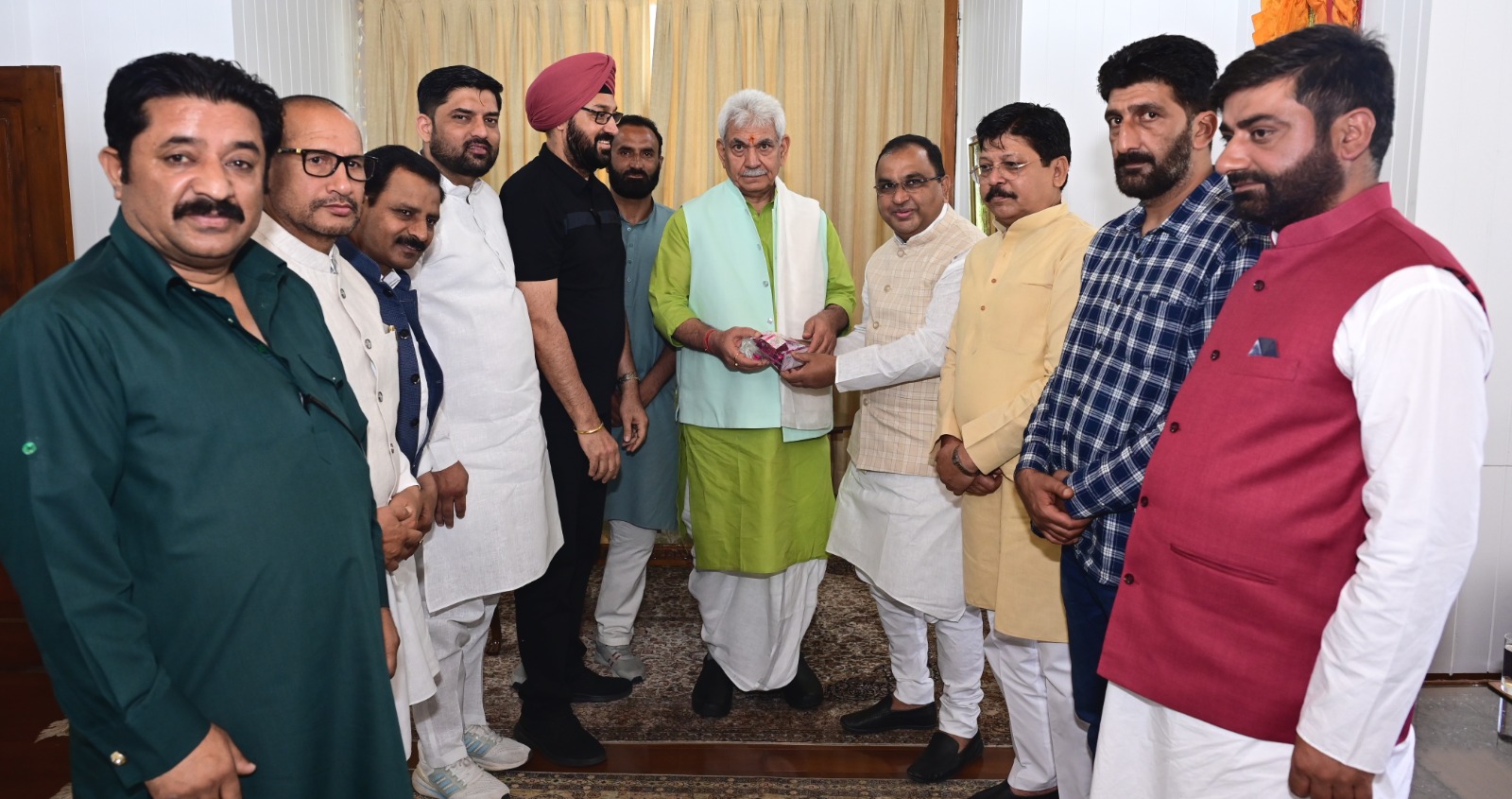 National President BJP Minority Morcha Calls On LG Manoj Sinha National President BJP Minority Morcha Calls On LG Manoj Sinha