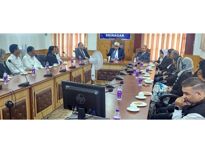 Justice Atul Sreedharan and Justice Javed Iqbal Wani chairing a meeting at District Court Complex Srinagar. Justice Atul Sreedharan and Justice Javed Iqbal Wani chairing a meeting at District Court Complex Srinagar.