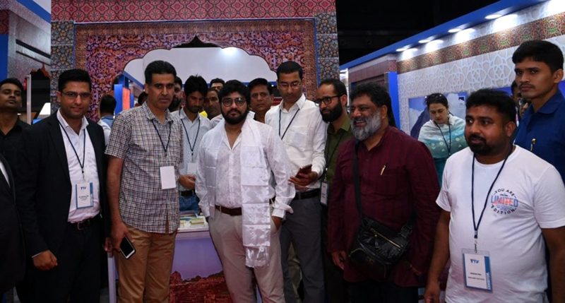 Dignitaries at the J&K stall during TTF-2023 at Kolkata on Saturday. Dignitaries at the J&K stall during TTF-2023 at Kolkata on Saturday.