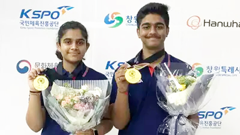 Abhinav-Gautami pair bags gold at ISSF Junior World Championship Abhinav-Gautami pair bags gold at ISSF Junior World Championship
