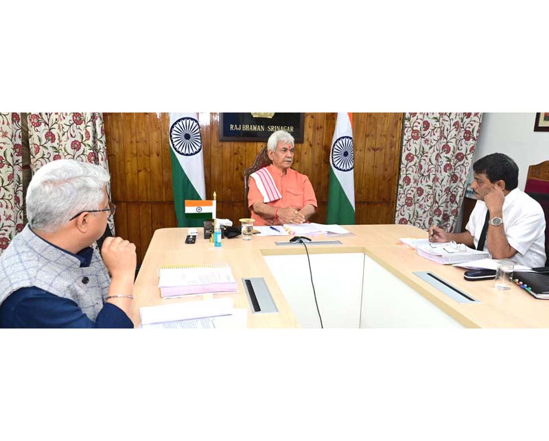 LG Manoj Sinha chairs the Administrative Council meeting in Srinagar on Tuesday. LG Manoj Sinha chairs the Administrative Council meeting in Srinagar on Tuesday.