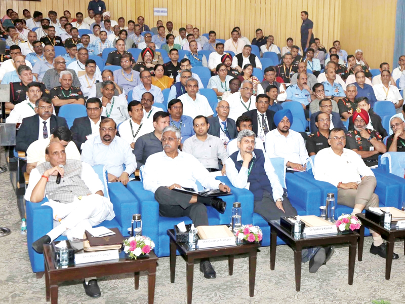 Defence Minister Rajnath Singh addressing the ‘Chintan Shivir’ in New Delhi on Thursday. Defence Minister Rajnath Singh addressing the ‘Chintan Shivir’ in New Delhi on Thursday.