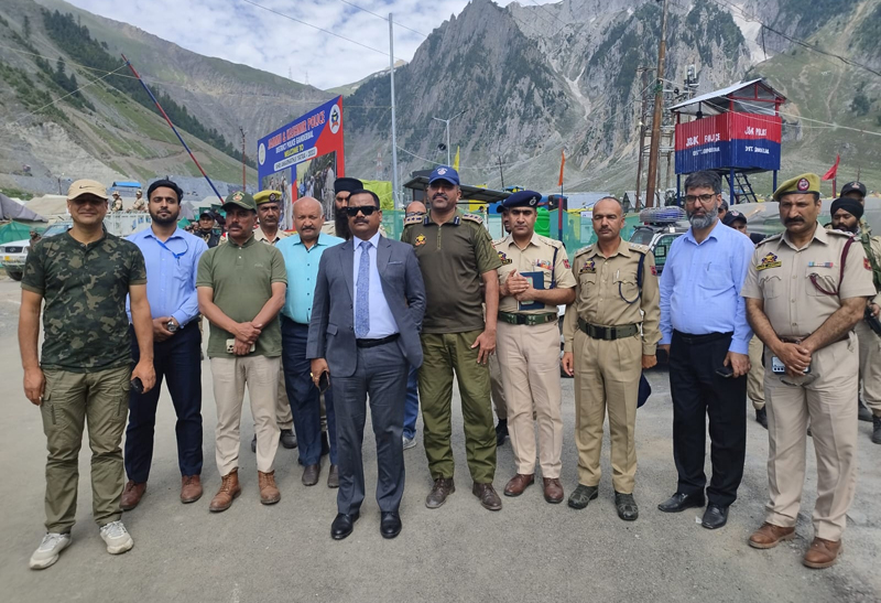 ADGP Alok Kumar during visit to Baltal on Thursday. ADGP Alok Kumar during visit to Baltal on Thursday.
