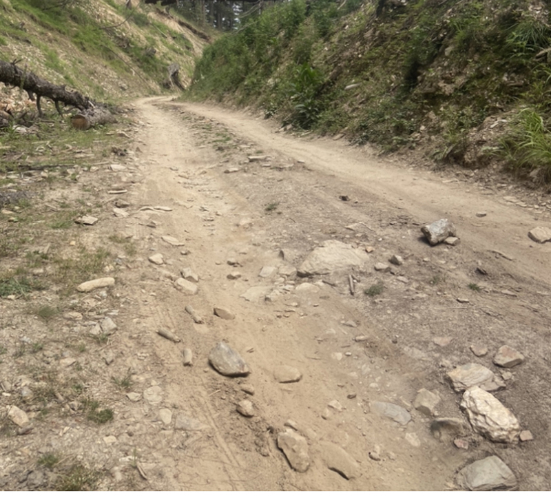 Dilapidated condition of road from Dilmahara Kota to Bash Dar in Gandoh area of Doda district. Dilapidated condition of road from Dilmahara Kota to Bash Dar in Gandoh area of Doda district.