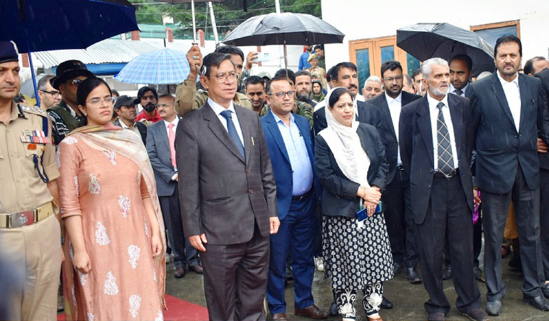 CJ during visit to Kupwara District Court Complex. CJ during visit to Kupwara District Court Complex.