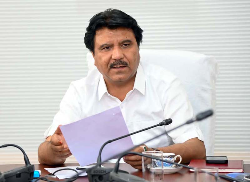 CEC Kargil, Feroz Ahmed Khan, during a meeting in Kargil on Wednesday. CEC Kargil, Feroz Ahmed Khan, during a meeting in Kargil on Wednesday.