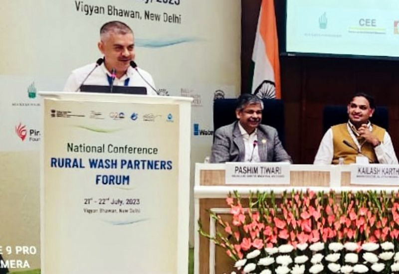 Amit Sharma, Secretary Rural Development, Ladakh addressing a session during a National Conference on RWPF-2023 in New Delhi. Amit Sharma, Secretary Rural Development, Ladakh addressing a session during a National Conference on RWPF-2023 in New Delhi.