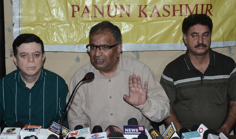 PK leaders at a press conference at Jammu on Saturday. —Excelsior/Rakesh5 PK leaders at a press conference at Jammu on Saturday. —Excelsior/Rakesh