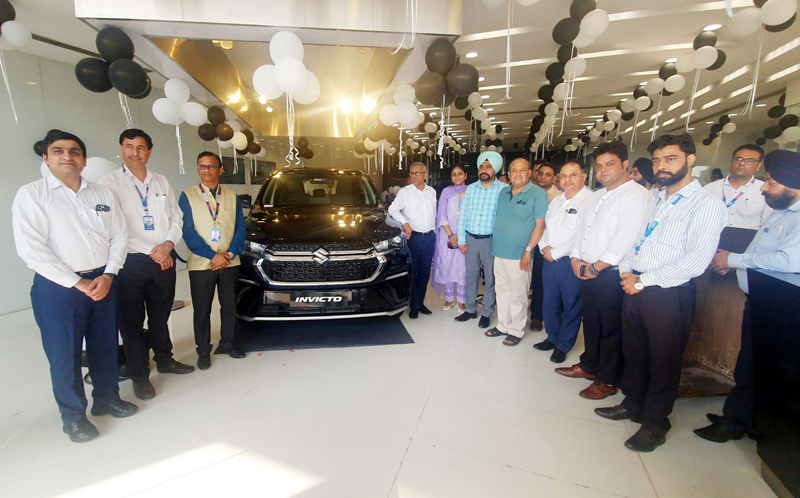 Dignitaries at Jamkash Vehicleades launching Invicto in Jammu on Thursday. Dignitaries at Jamkash Vehicleades launching Invicto in Jammu on Thursday.