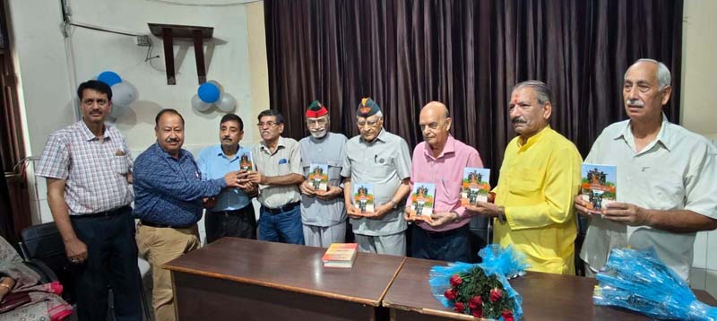 Dignitaries releasing Ashok Kumar Sharma Vishisht's book at Jammu Press Club on Saturday. Dignitaries releasing Ashok Kumar Sharma Vishisht's book at Jammu Press Club on Saturday.