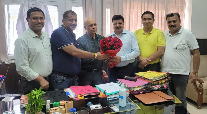 JCCI team felicitating GMC Jammu Principal Dr Ashutosh Gupta on Thursday. JCCI team felicitating GMC Jammu Principal Dr Ashutosh Gupta on Thursday.