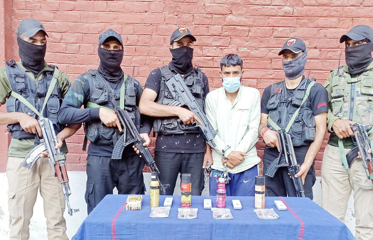 Militant held with perfume IEDs Militant held with perfume IEDs