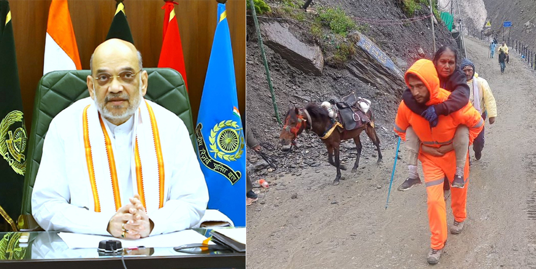 Amit Shah Hails NDRF, SDRF Team For Providing Safe Amarnath Yatra To Pilgrims Amit Shah Hails NDRF, SDRF Team For Providing Safe Amarnath Yatra To Pilgrims