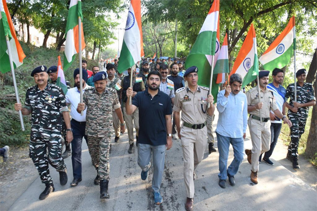 A massive Tiranga rally was taken out in district Budgam A massive Tiranga rally was taken out in district Budgam