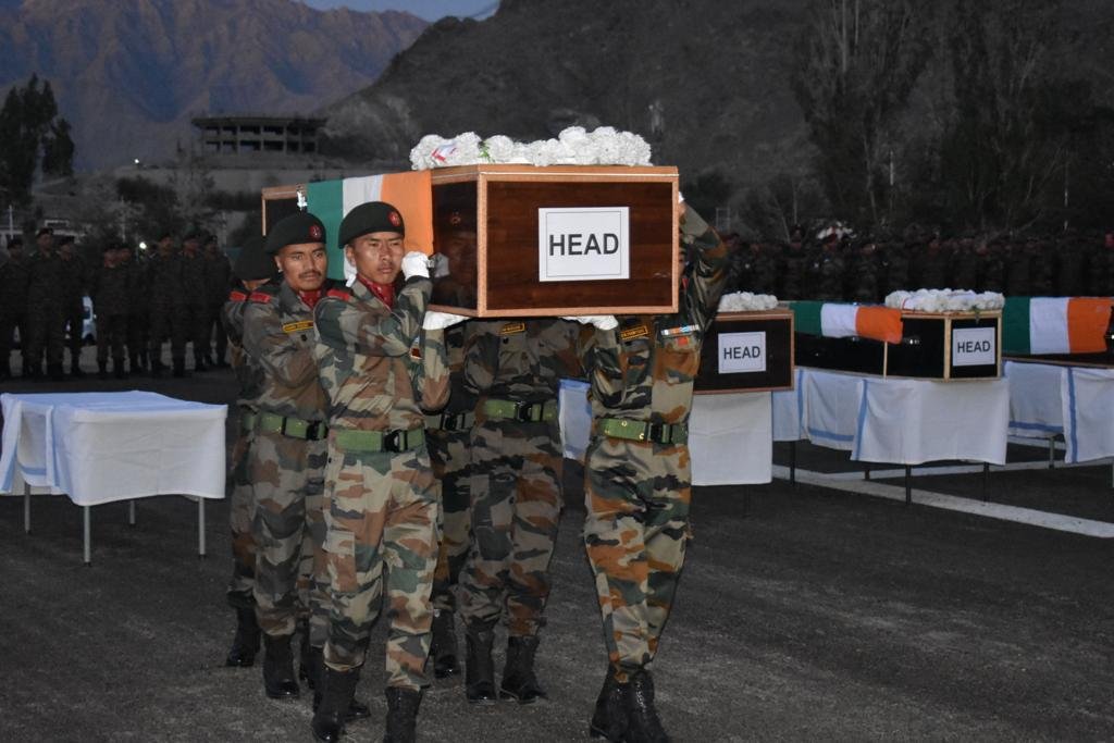 Ladakh | Army Pays Homage To Jawans Killed In Accident Ladakh | Army Pays Homage To Jawans Killed In Accident