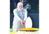 Prime Minister Narendra Modi pays tribute to former Prime Minister Atal Bihari Vajpayee on his death anniversary at his memorial Sadaiv Atal, in New Delhi on Wednesday. (UNI)