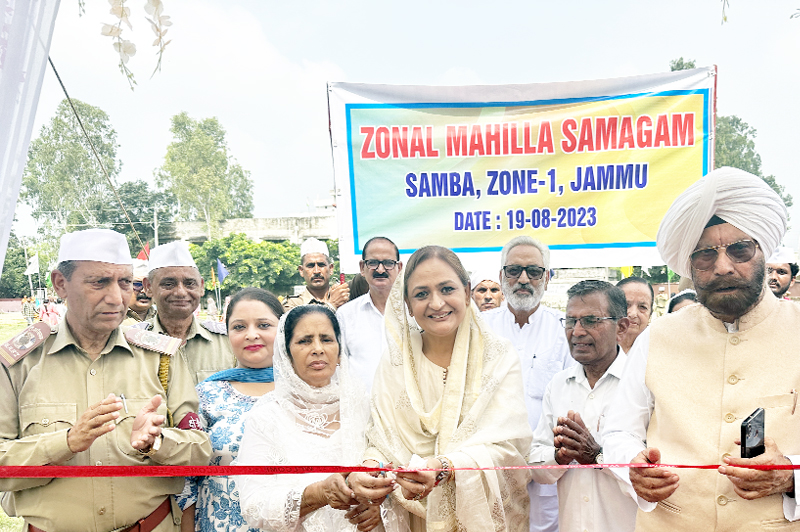 A dignitary inaugurating Mahila Samagam of Sant Nirankari Mission in Samba on Saturday. A dignitary inaugurating Mahila Samagam of Sant Nirankari Mission in Samba on Saturday.