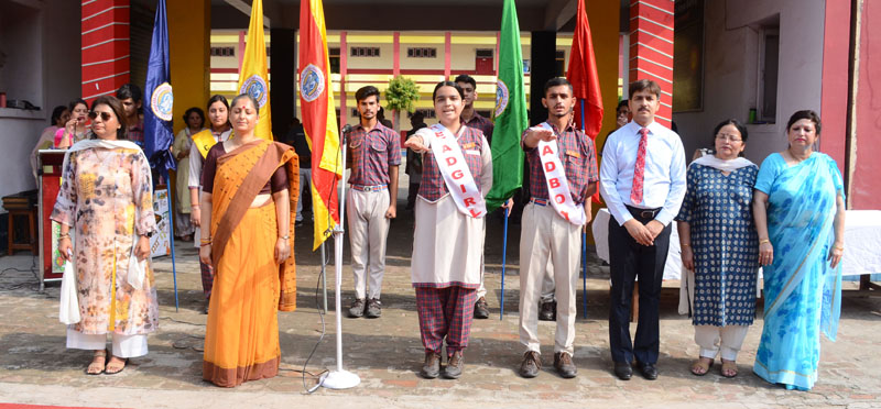 Newly elected school council posing with school management. Newly elected school council posing with school management.