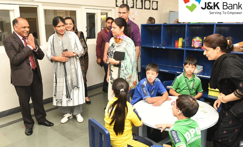 J&K Bank MD and CEO Baldev Prakash interacting with teachers at DPS Srinagar. J&K Bank MD and CEO Baldev Prakash interacting with teachers at DPS Srinagar.