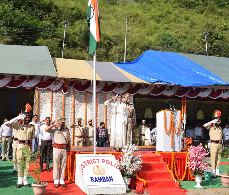 DDC Chairperson Ramban saluting National Flag.