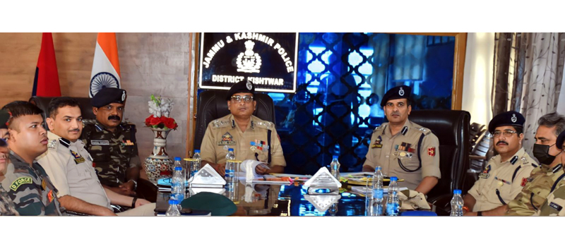 DIG DKR Range Dr Sunil Gupta chairing a high-level meeting in Kishtwar on Thursday. DIG DKR Range Dr Sunil Gupta chairing a high-level meeting in Kishtwar on Thursday.