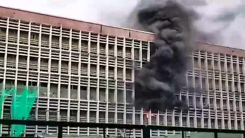 Smoke billows out after a fire broke out in the endoscopy room of AIIMS, in New Delhi. Smoke billows out after a fire broke out in the endoscopy room of AIIMS, in New Delhi.