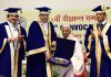 Vice President Jagdeep Dhankhar presents Lifetime Achievement Award to former faculty members of All India Institute of Medical Sciences, during the 48th convocation ceremony of AIIMS, in New Delhi on Monday.