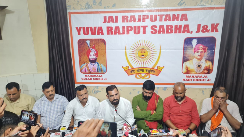 President YRS, Vikram Singh Vicky, addressing media persons in Jammu on Saturday. President YRS, Vikram Singh Vicky, addressing media persons in Jammu on Saturday.