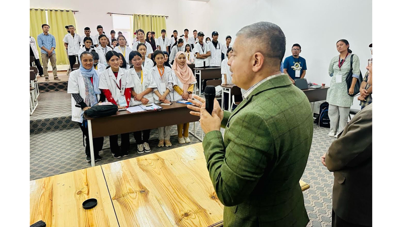 Amit Sharma, Secretary, Science and Technology, Union Territory of Ladakh interacting with faculty members and students at University of Ladakh. Amit Sharma, Secretary, Science and Technology, Union Territory of Ladakh interacting with faculty members and students at University of Ladakh.