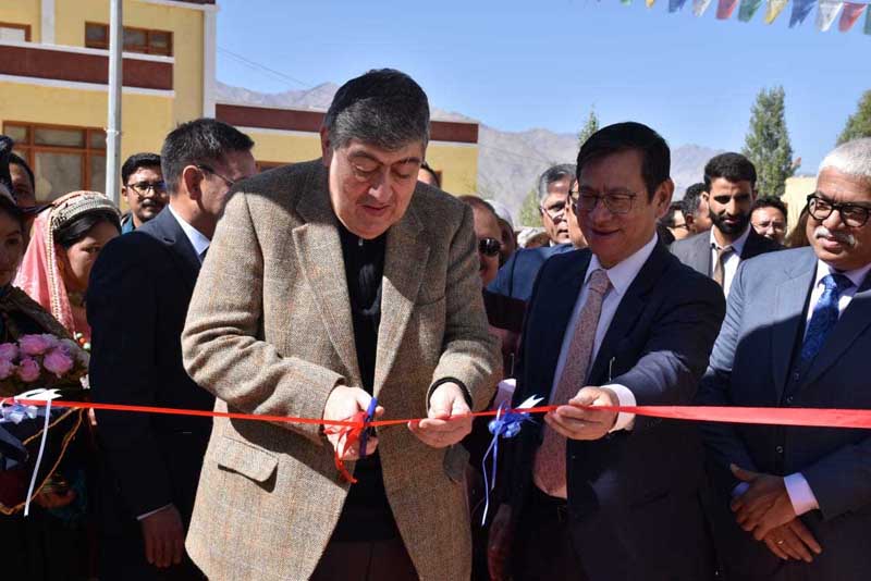 Supreme Court Judge inaugurating Mega Legal Awareness Camp at Leh in presence of Chief Justice of J&K and Ladakh HC.