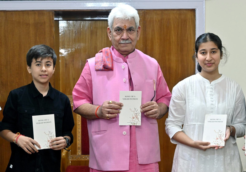 Lt Governor Manoj Sinha releasing book written by Sumedha Manhas. Lt Governor Manoj Sinha releasing book written by Sumedha Manhas.