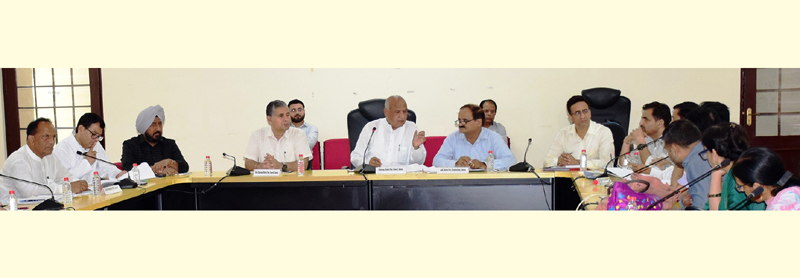 DDC Jammu Chairman chairing a meeting. DDC Jammu Chairman chairing a meeting.