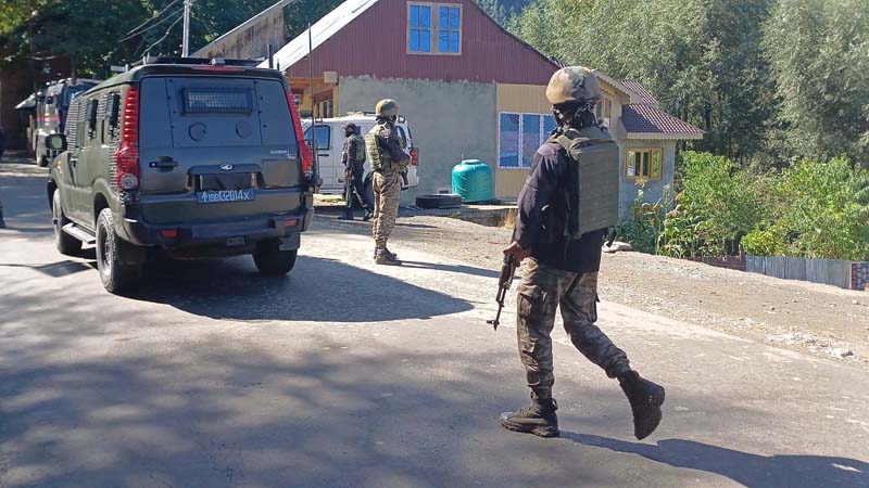 Searches near Gadool in Kokernag area of Anantnag continue for seventh day on Tuesday. -Excelsior/Sajad Dar Searches near Gadool in Kokernag area of Anantnag continue for seventh day on Tuesday. -Excelsior/Sajad Dar