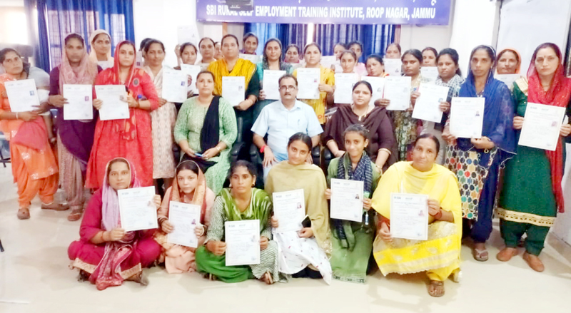 Participants of Jute Products Udyami training programme posing for a group photograph at Jammu on Saturday. Participants of Jute Products Udyami training programme posing for a group photograph at Jammu on Saturday.
