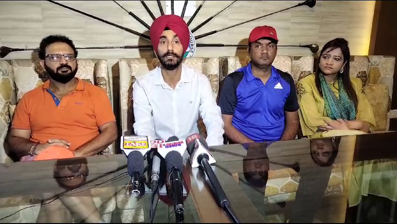 Special Secretary Tourism J&K, Amarjit Singh addressing a press conference at Golf Course Club in Sidhra, Jammu. Special Secretary Tourism J&K, Amarjit Singh addressing a press conference at Golf Course Club in Sidhra, Jammu.